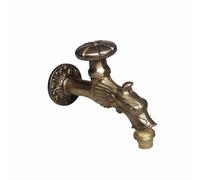 Puteus Brass Dragon Head Spigot Nostalgia Small Water Tap Garden