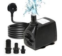 Putfoka Small Water Feature Pump, Submersible Water Pump (2200L/H, 35W) with 4.6ft Power Cable 3 Nozzles Adjustable Ultra Quiet Fountain Water Pump for Fish Tank Pet Fountain Pond Aquarium Hydroponics