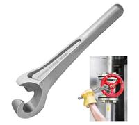 Puthernm 1-3/4'' Single Ended Valve Wheel Wrench Cast Aluminum Hand Valve Wheels Wrench 17-5/8'' Valve Opening Closing Tool Guard B