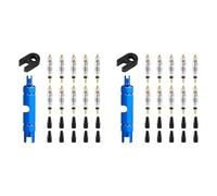 Puthernm 20pcs Valve Core for Presta,Valve Core Bike Bicycle Replacement with 4 Valve Core Remover Tools&20 Valve Stem Core Caps