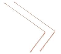 Puthernm 2pcs 99.9% Copper Probe Rod Metal Detector Rod Divining Dowsing Rods for Water Treasure Gold Lost Items Finding Tools