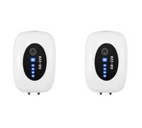 Puthernm 2X Aquarium Air Pump USB Rechargeable Oxygen Pump Fish Tank Bubbler High Capacity 4800MAh Battery, Double Vent Hole