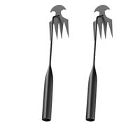 Puthernm 2X Garden Weed Pulling Tool, Weeding Artifact Uprooting Weeding Tool, 4 Teeth Manganese Steel Hand