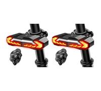 Puthernm 2X Smart Bike Tail Light with Turn Signal and Brake Light Anti Theft Bike Alarm with Remote,IP65 Bike Rear Light