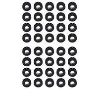 Puthernm 40pcs Empty Spools, 2.1x0.7 Inch Plastic Thread Spools Ribbon Spools Black Craft Spools Wire Spool Weaving Bobbins