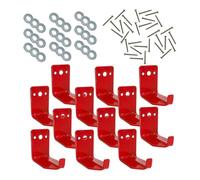Puthernm Fire Safety Extinguisher Wall Holder, Sturdy Hook for Up to 40 Lbs Extinguishers - Bulk 12 Pack