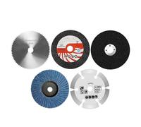 Puthernm Flat Flap Grinding Wheel 5Pcs 75mm Cutting Disc Kit Sanding Pads for 10mm Bore Angle Grinder Metal Circular Saw Blade