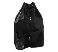 Puthernm Gym Bags for Swimming Pool Sports Beach Mesh Drawstring Backpack for Men Women Swimmers Workout Gear Bag Black