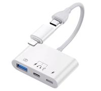 Puthernm OTG Adapter Dual-Head Multifunction Card Reader for Mobile Phone,Computer,Earphone