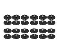Puthernm Rubber Coated Magnets,22LBS Neodymium Magnet Base with M6 Threaded Magnet with Bolts and Nuts,Strong Magnets Hold 24PCS