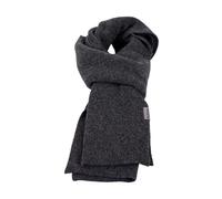 PuTian 100% Merino Wool Scarf for Men & Women Soft Warm Breathable Thermal Knitted Neck Warmer for Winter Cold Weather, Dark Grey, 13’’x71’’