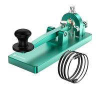Putikeeg CW Telegraph Key - Heavy Duty Stainless Steel Classical Morse Code Key, Shortwave Radio Ham Send Telegram Practice Oscillator Straight Key (Green)