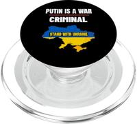 Putin Is A War Criminal Stand With Ukraine Support Ukraine PopSockets PopGrip for MagSafe