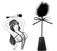 PUTISHU Feather Tickling Stick Feather Teasing Toys Feather Tickler Adult Paddle Flogger for Sex Whip BDSM Paddle Sex Play Tickling Romantic Flirting Slave Spanking Paddle for Couples Sex Games