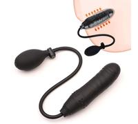 PUTISHU Inflatable Dildo Expanding Silicone Inflatable Dildo Vibration Penis Anal Sex Anal Butt Plug Pump Huge Blow Up Sex Toys for Adult Beginner