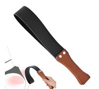 PUTISHU Spanking Paddles Faux Leather Paddle with Anti-Slip Wooden Handle | Leather Paddle for Adults Sex Play Flirting Whip Sex Play Whip Slut Paddle Couples Sex Games Roleplay Cosplay