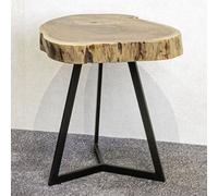 putnam large wooden end table in oak and black