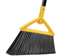 PUTNATRUE Heavy Duty Commercial Broom,Upgraded Angle Broom for Sweeping Indoor and Outdoor,Perfect Yellow Broom of Kitchen Garage and Courtyard Livingroom