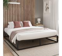putney metal double bed in black
