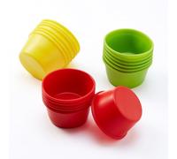 Puto Molder Filipino Silicone - 18 Pcs Puto Mold Cups for Steamer Filipino, Kutsinta Molder Filipino for Baking & Steaming, Reusable Silicone Cupcake Liners for Rice Cakes & Desserts,Mini Muffin Cups