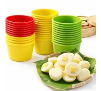Puto MolderFilipino Silicone - 18 Pcs Puto Mold Cups for Steamer, Kutsinta Molder for Baking & Steaming, Reusable Silicone Cupcake Liners for Rice Cakes & Desserts, Mini Muffin Cups