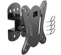 PUTORSEN 13-30 inch TV Wall Bracket, Tilt Swivel Wall TV bracket for LCD LED Screens & Monitors, TV Monitor Wall Mount, VESA 75x75/100x100mm, Max Load 55lbs, Black