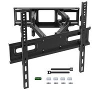 PUTORSEN TV Wall Bracket Swivel Tilt, Ultra Strong Double Arm Full Motion TV Mount for 32-70 Inch Flat&Curved TVs, Holds up to 50 kg, Max VESA 400x400mm, Bubble Level, Cable Ties Included
