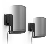 PUTORSEN Wall Mount Bracket for Sonos Era 100,Tilt & Swivel Speaker Shelf Bracket for Best Audio Enjoyment,Cable Management,Hold up to 6.6lbs(2Pcs,Black)