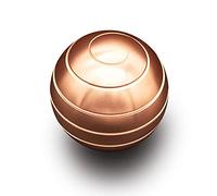 PUTOWUT Kinetic Desk Toys Kinetic Optical Illusion Balls Toy Medium Desktop Spherical Rotating Gyroscope Desktop Decompression Toy Illusion Metal Fidget Spinning Ball Stress Relief Spinner (Rose Golf)