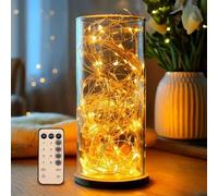 PUTSKA Fairy Lights Battery Operated String Light - 16.4FT 100 LED Twinkle with Remote, Timer, USB Plug in - Indoor Battery Powered for Bedroom, Cozy Room Decor