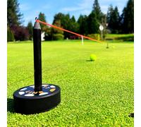 Putt Line Two-Way Putting Alignment System - Golf Training Aid with Target Pucks & String Line - Indoor/Outdoor Practice Tool for Perfect Alignment & Lower Scores - Premium Putting Trainer