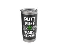 Putt Puff Pass Repeat Funny Disc Golf Cannabis Player Design Stainless Steel Insulated Tumbler