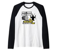 Putt Your Balls Down Golfer Pun Step Away from The Course Raglan Baseball Tee