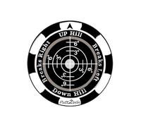 Putt2Win Premium Pro Golf Green Slope Reader Ball Marker. Poker Chip Style & Magnetic for a Hat Clip. Hole More Putts, Improve Your Putting & Speed Up Play. A Great Golf Gift (1) (Plastic)
