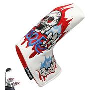 Putter Cover - Golf Head -Tartover - Skull Skeleton Mallet 16cm | PU Magnetic Closure Protector for Straight Putter | Anti-Collision Design, Ideal for Golf Enthusiasts, Families & C