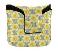Putter Cover Golf PU Leather Floral Chic Country Farm