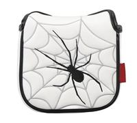 Putter Cover, PU Leather Spider Mallet Putter Cover Headcover with Magnetic Closure, Club Head Covers, Embroidery Club Square Mallet Cover Spider Mallet Cover