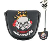 Putter Covers - Magnetic Embroidered Skull Head Cover Durable Head Protector Premium Putter Shield | Men's Accessories Cover