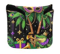 Putter Head Cover for Mallet Magnetic Palm Tree Mardi Gras Hawaiian