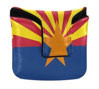 Putter Head Cover for Mallet Magnetic Putter Headcovers for Mallet Square PU Leather Arizona State Flag (USA)