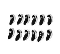 Putter Head Covers Golf Club Headcovers Neoprene Protective Jacket Soft Durable for Training Daily Use 12Pcs Set with Digital Tokens Colorful Design 14x7cm (White)