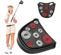 Putter Head Covers, Mallet Putter Headcover, Golf Putters Head Covers with Circle Embroidery, Premium Magnetic Closure Half Round, PU Leather Fit for Odyssey Putters Covers