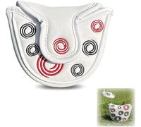 Putter Headcover, Golf Putter Head Covers with Premium Design, 13cm x 12cm x 4cm, White, Ideal for Odyssey 2 Ball Putters Cover, Travel and Golf Course Use