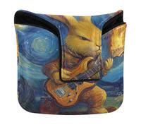 Putter Mallet Cover Magnetic Closure Easter Rabbit Plays Guitar Starry