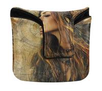 Putter Mallet Cover Magnetic Closure Putter Headcovers for Mallets and Square PU Leather Waterproof Boho Vintage Dream Seeker