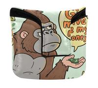 Putter Mallet Cover Magnetic Give Me My Money Gorilla Putters Headcovers for Mallets and Square PU Leather funda para Wedge de Golf