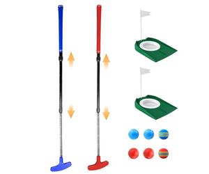Putter Red and blue suit,Adjustable Golf Putter Set, Two-Way Mini Golf Set, Suitable For Left And Right Hand Use, Suitable For Junior And Young Golfers, The Length Can Be Adjusted Freely.