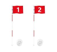 Putting Green Flags | Golf Pin Flag Hole Cup Set- 5-Section Weatherproof | Putting Green Flagstick With Hole Cup | For Driving Range Country Club Beginners Professionals Enthusiasts