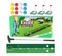 Putting Mat for Indoors | Outdoor Practice Putting Green Kit - Portable Golfing Equipment with Clubs Holes Balls Training Aid Toys for Indoor Backyard Yard Outdoor Camping Children