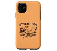 Putting Off Today Forever Funny Snail Procrastination Humor Case for iPhone 11